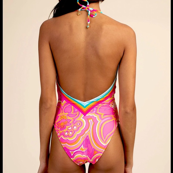 Trina Turk Morning Sunrise Plunge One Piece - Picture 3 of 14